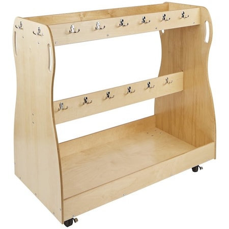 Childcraft Mobile Backpack Cart, 28 Hooks, 49-3/4 x 22-1/2 x 48 Inches 2020821